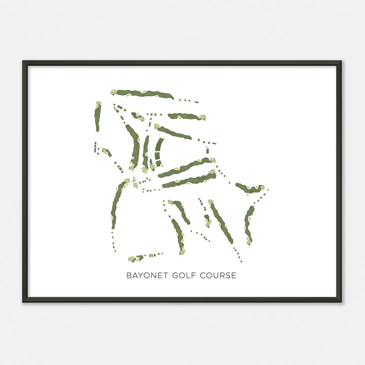 Print of Bayonet Golf Course Modern Map