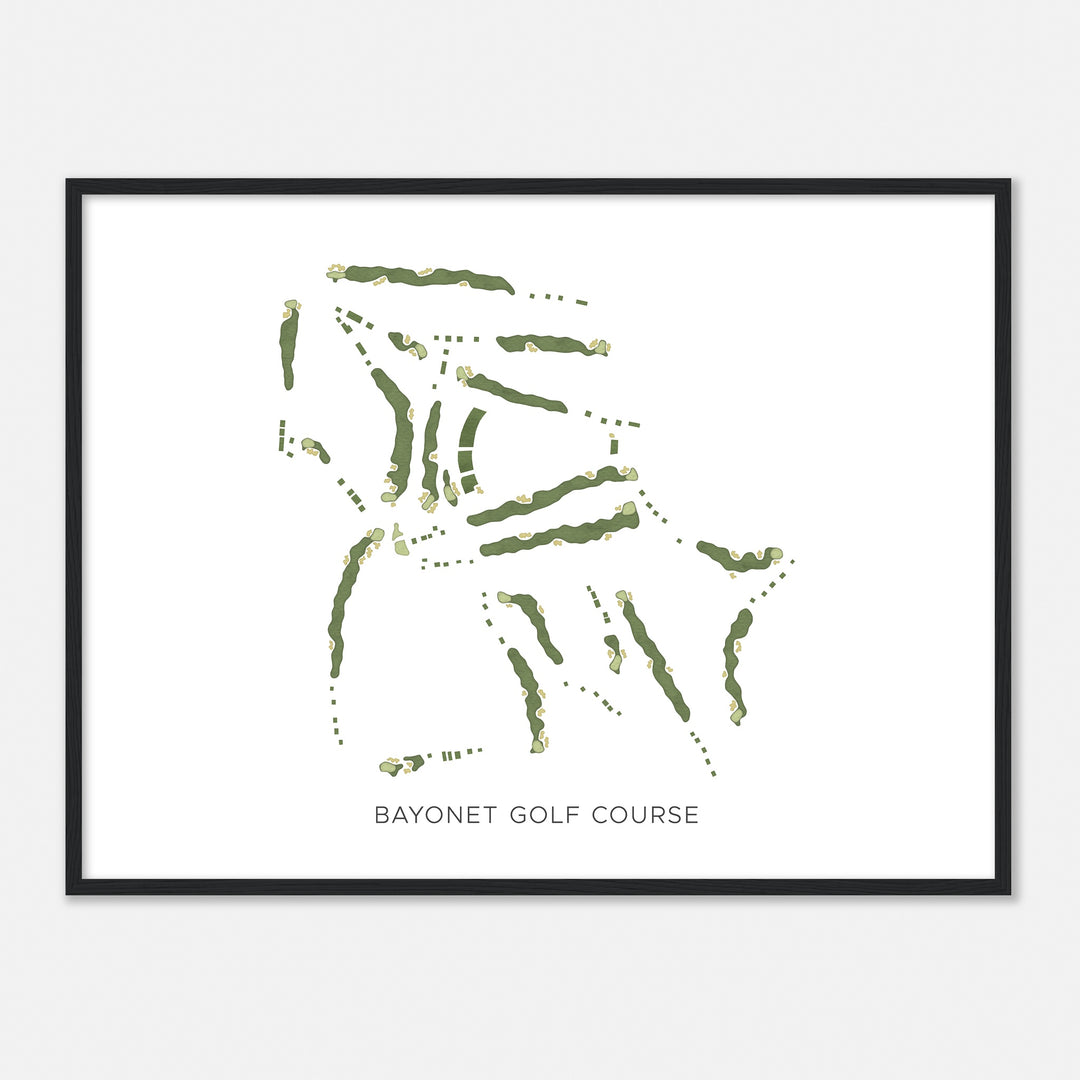 Print of Bayonet Golf Course Modern Map