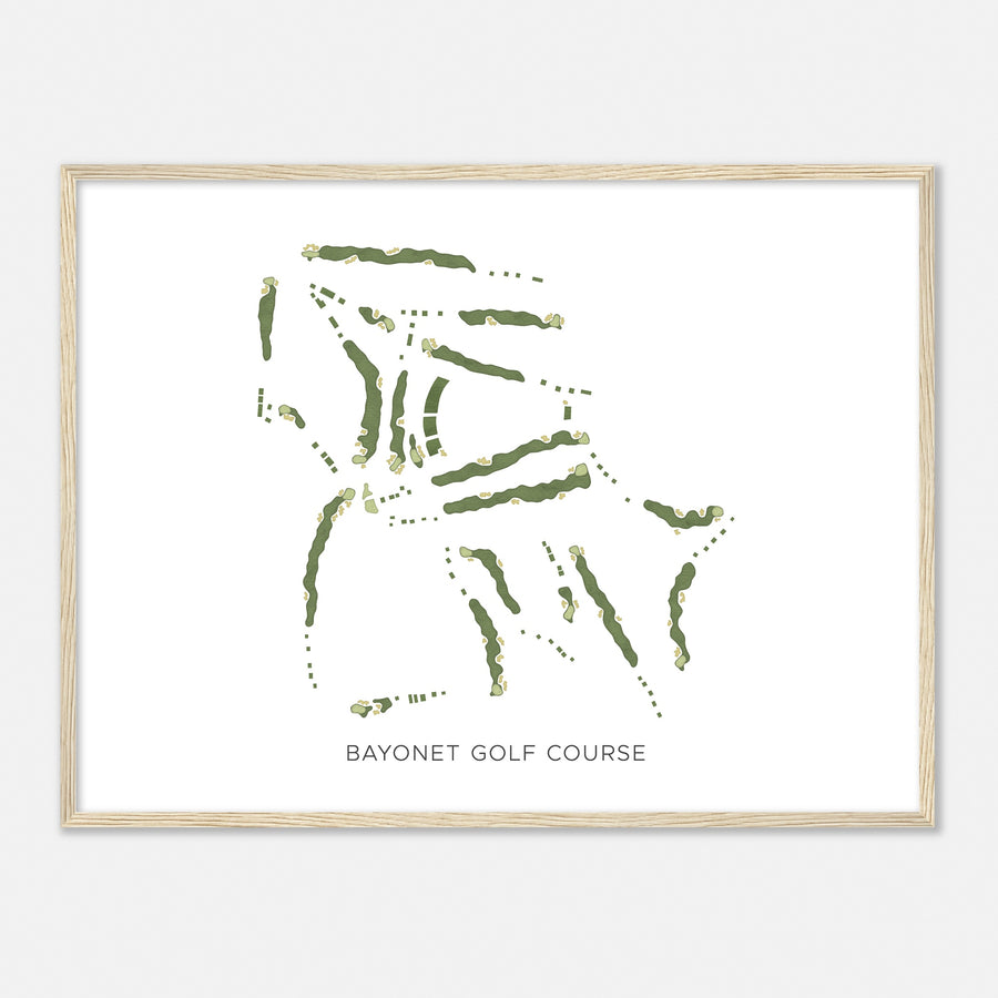 Print of Bayonet Golf Course Modern Map