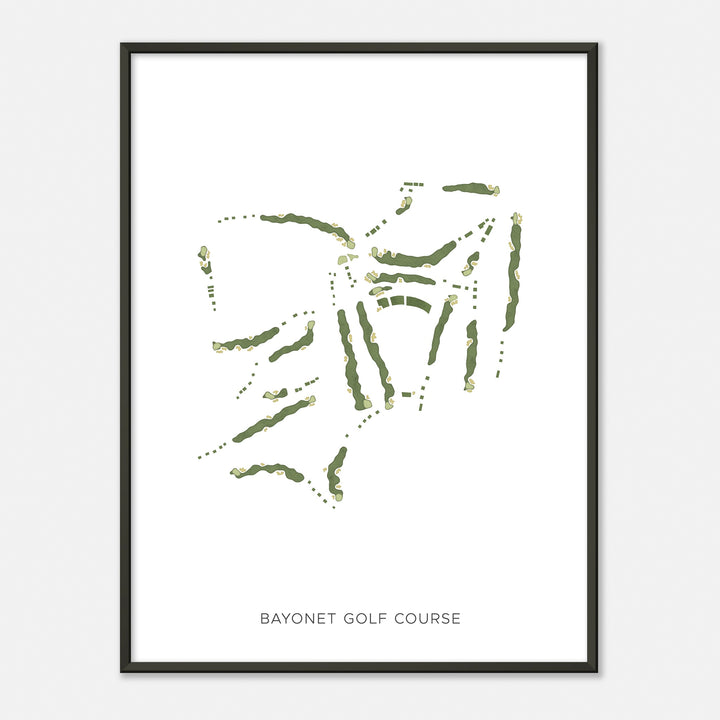 Print of Bayonet Golf Course Modern Map