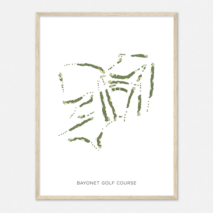 Print of Bayonet Golf Course Modern Map