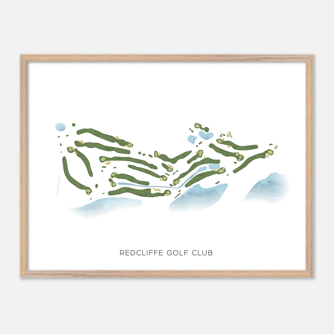 Print of Redcliffe Golf Club Modern Map