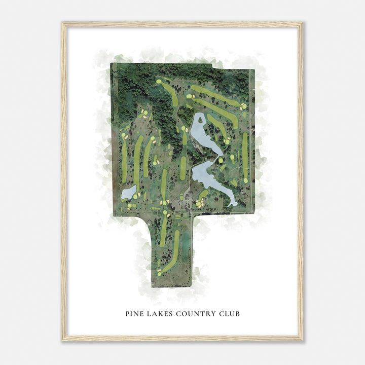 Print of Pine Lakes Country Club Classic Map