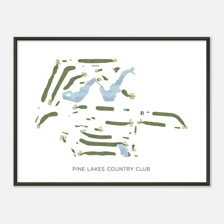 Print of Pine Lakes Country Club Modern Map