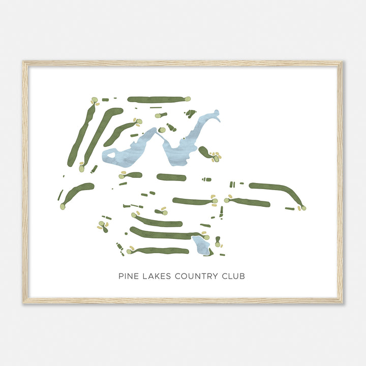 Print of Pine Lakes Country Club Modern Map