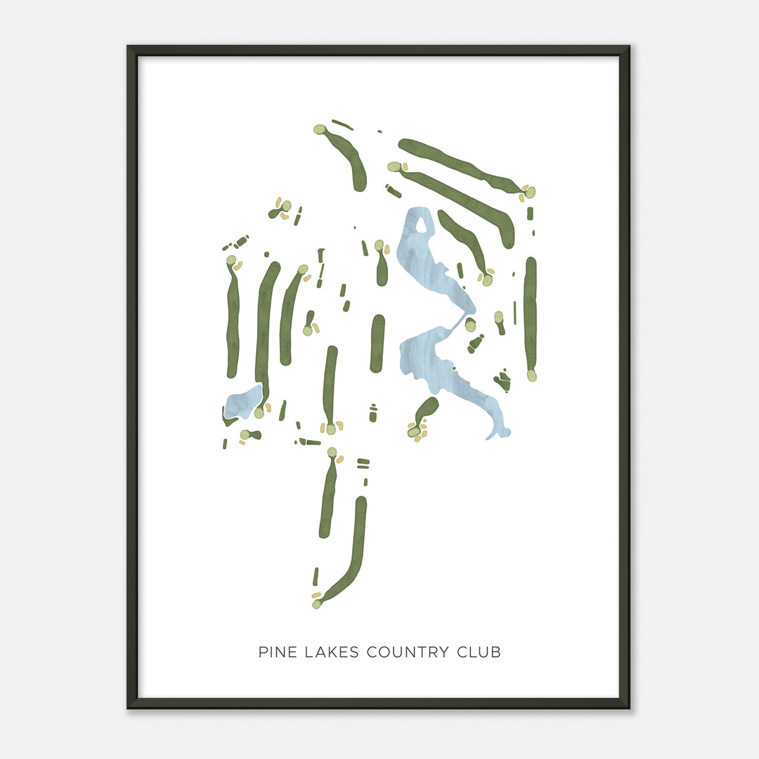 Print of Pine Lakes Country Club Modern Map