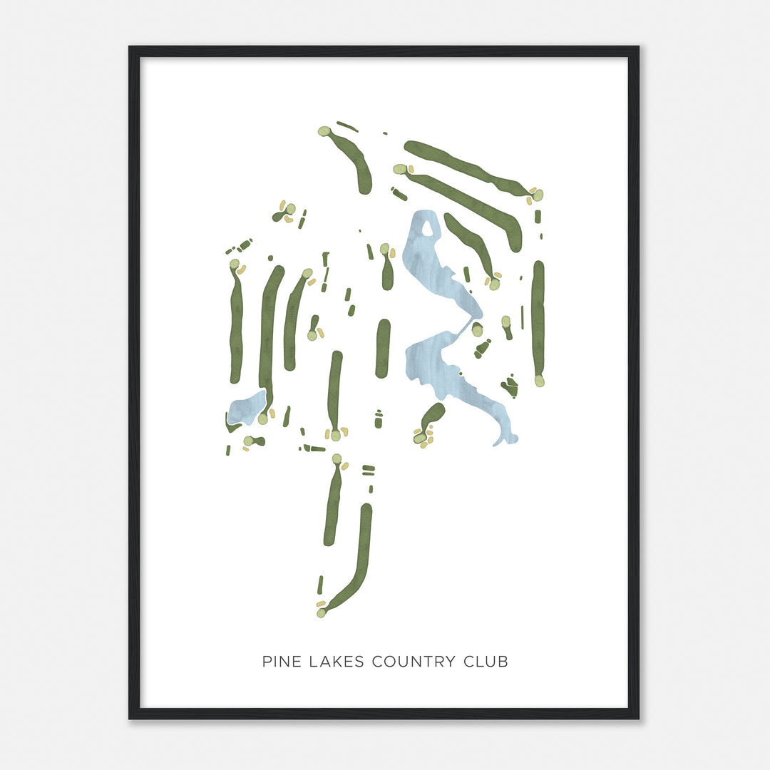 Print of Pine Lakes Country Club Modern Map