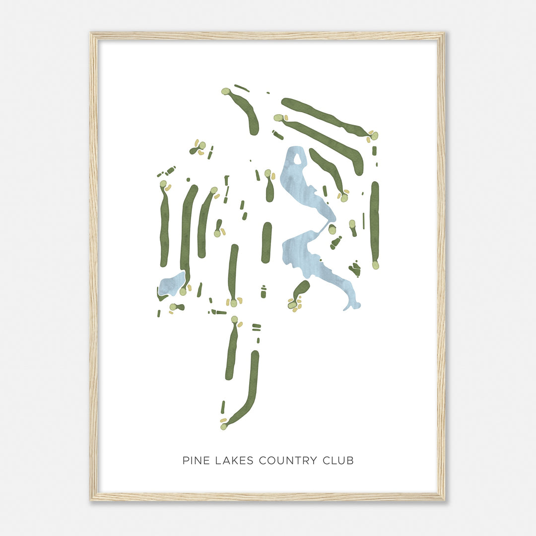 Print of Pine Lakes Country Club Modern Map