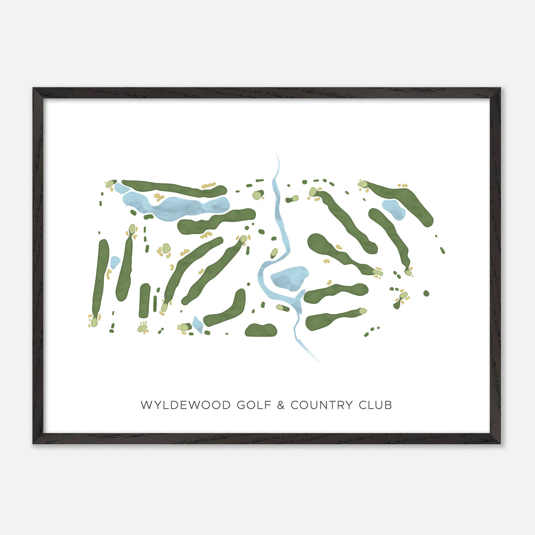 Print of Wyldewood Golf & Country Club Modern Map