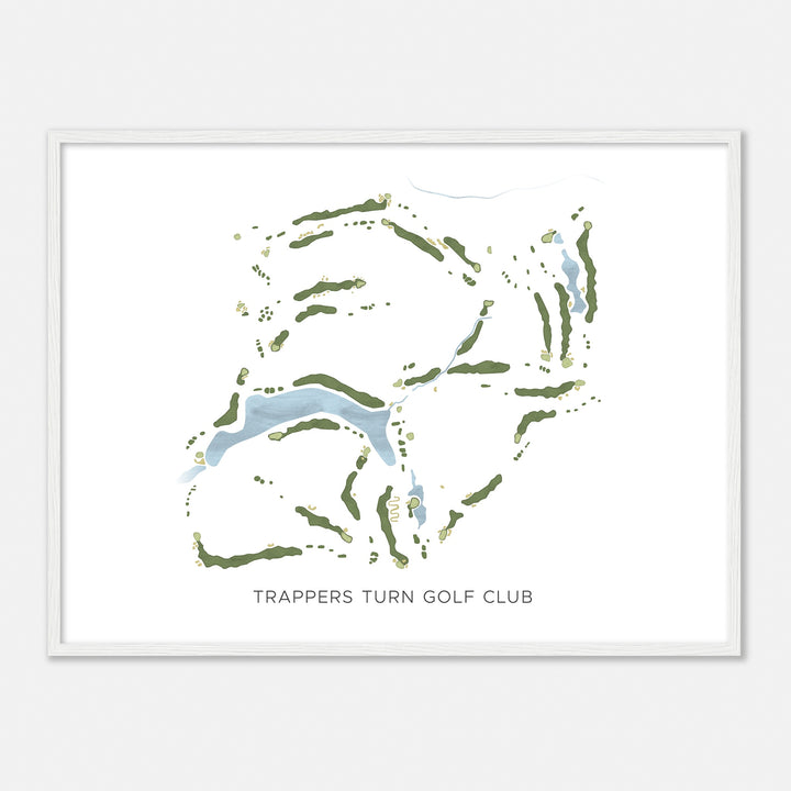 Print of Trappers Turn Golf Club Modern Map