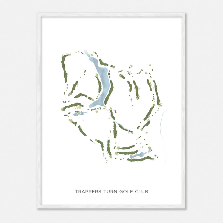 Print of Trappers Turn Golf Club Modern Map