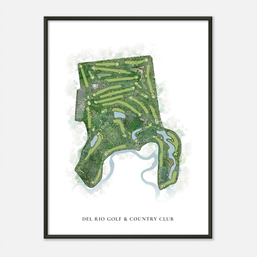 Print of Del Rio Golf &amp; Country Club Classic Map