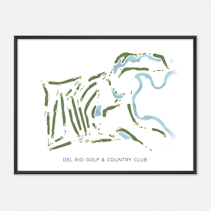 Print of Del Rio Golf &amp; Country Club Modern Map