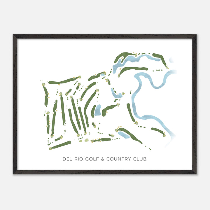 Print of Del Rio Golf &amp; Country Club Modern Map