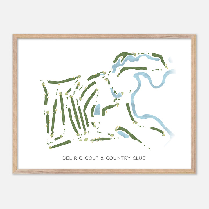 Print of Del Rio Golf &amp; Country Club Modern Map