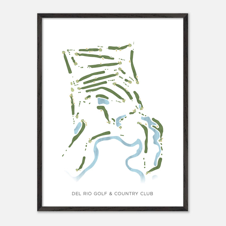 Print of Del Rio Golf &amp; Country Club Modern Map