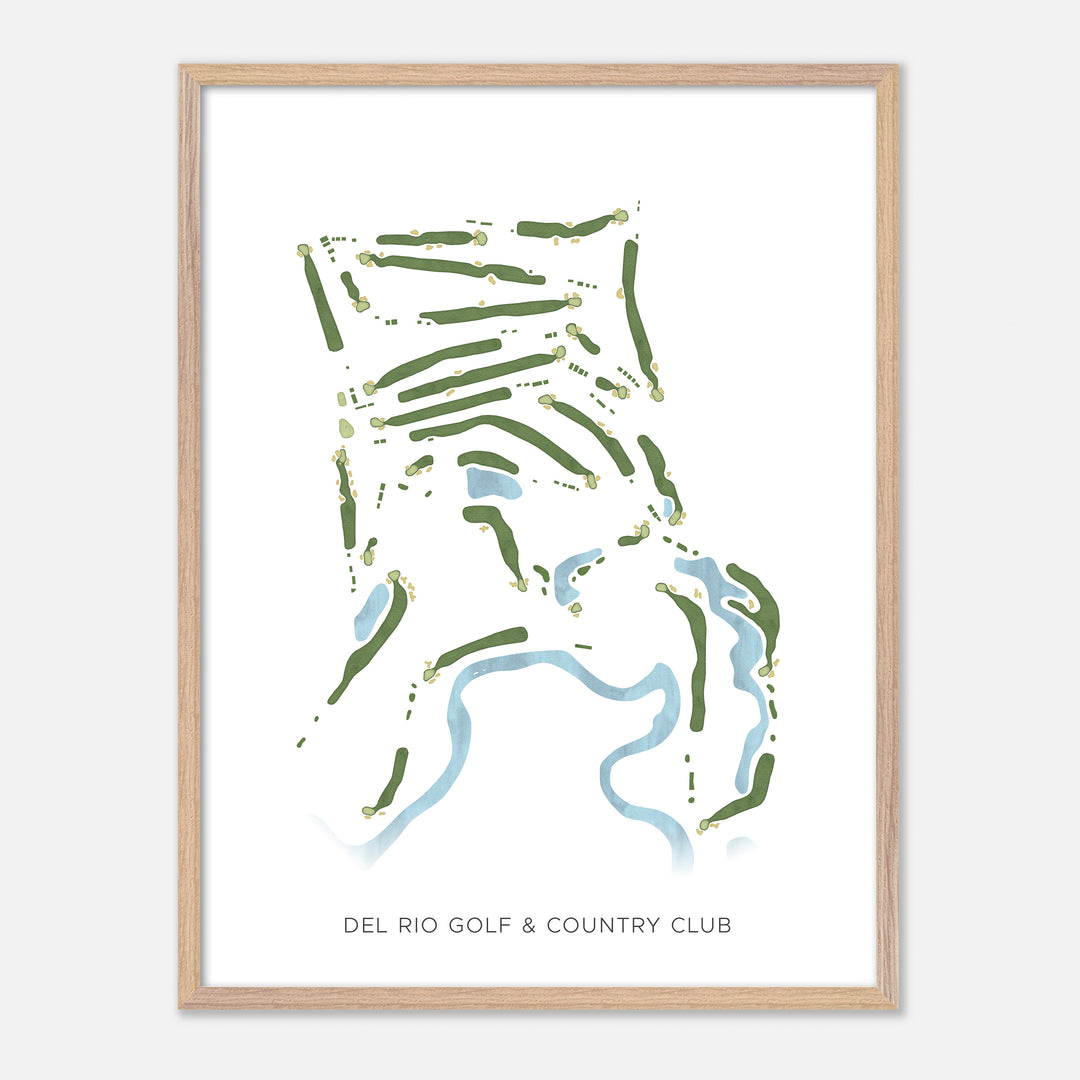 Print of Del Rio Golf &amp; Country Club Modern Map