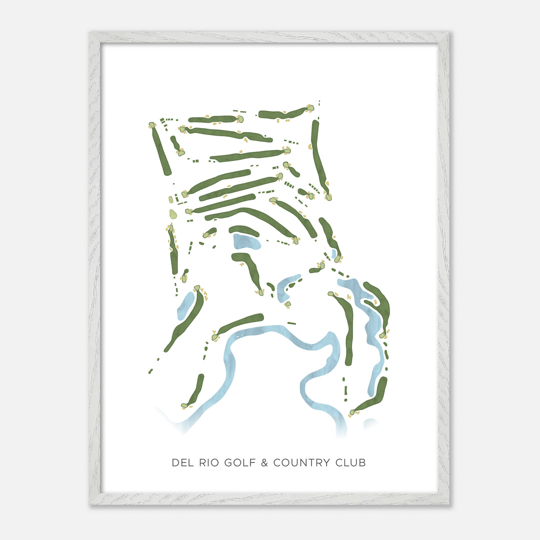 Print of Del Rio Golf &amp; Country Club Modern Map