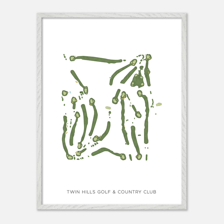 Print of Twin Hills Golf &amp; Country Club Modern Map