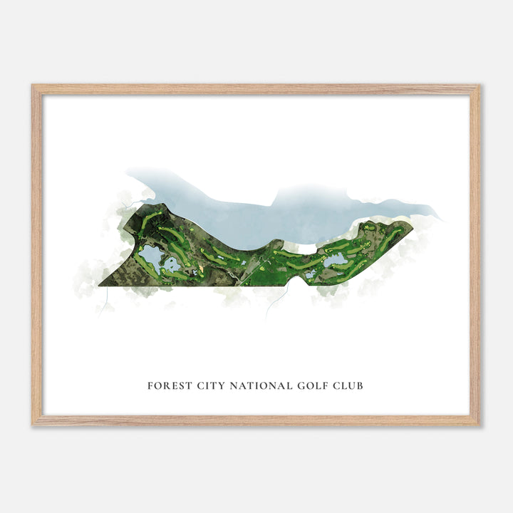 Print of Forest City National Golf Club Classic Map