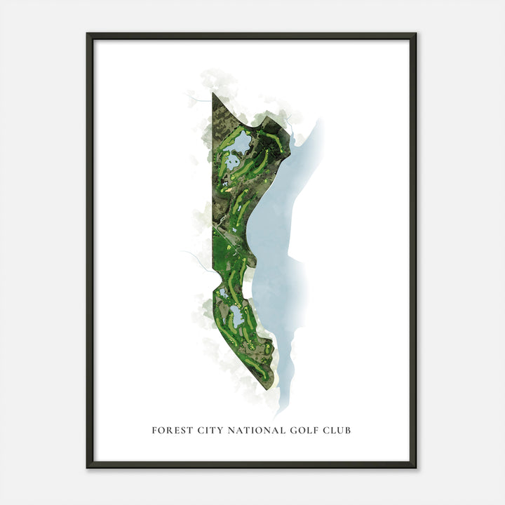Print of Forest City National Golf Club Classic Map