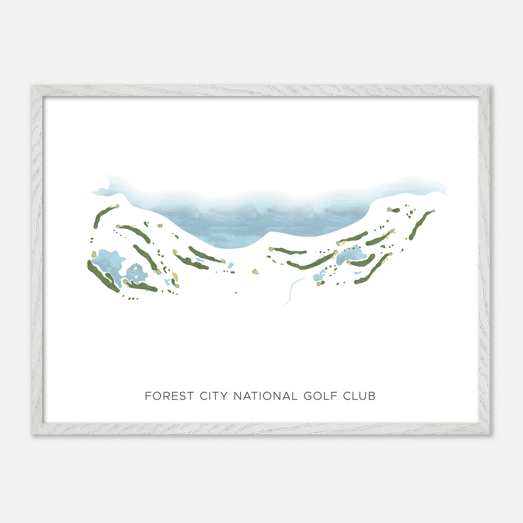 Print of Forest City National Golf Club Modern Map