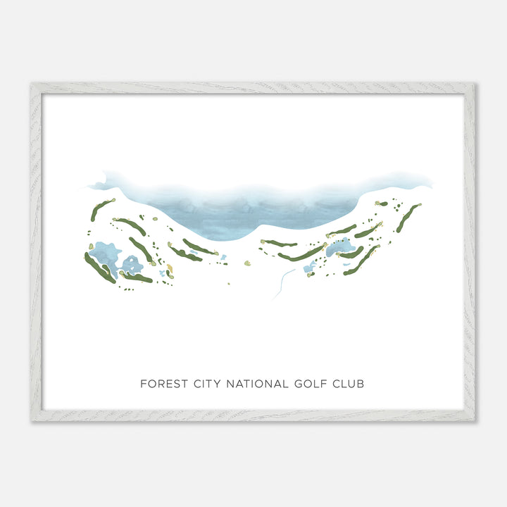 Print of Forest City National Golf Club Modern Map