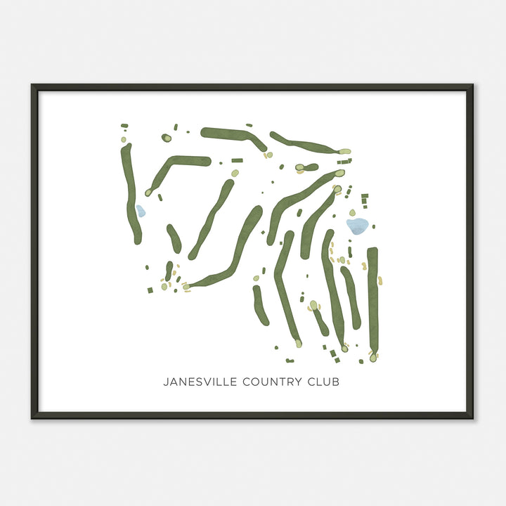 Print of Janesville Country Club Modern Map