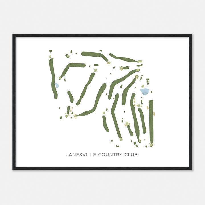 Print of Janesville Country Club Modern Map