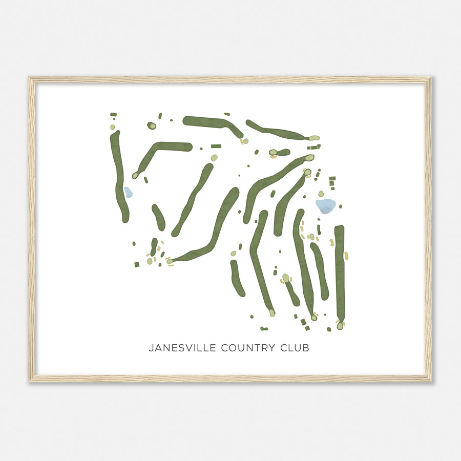 Print of Janesville Country Club Modern Map