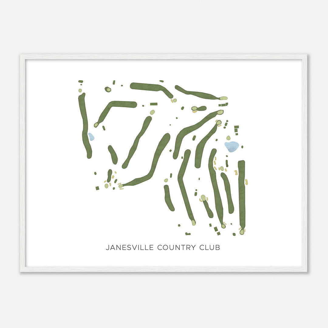 Print of Janesville Country Club Modern Map