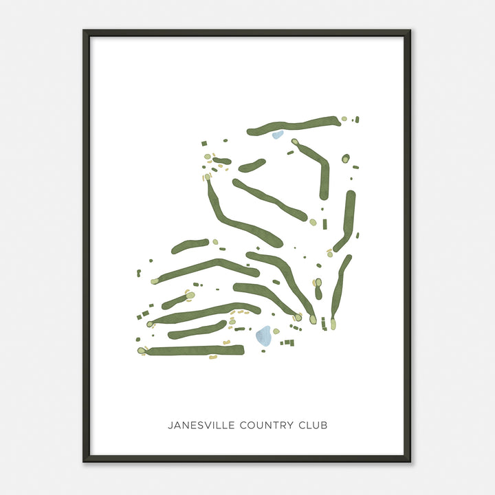Print of Janesville Country Club Modern Map