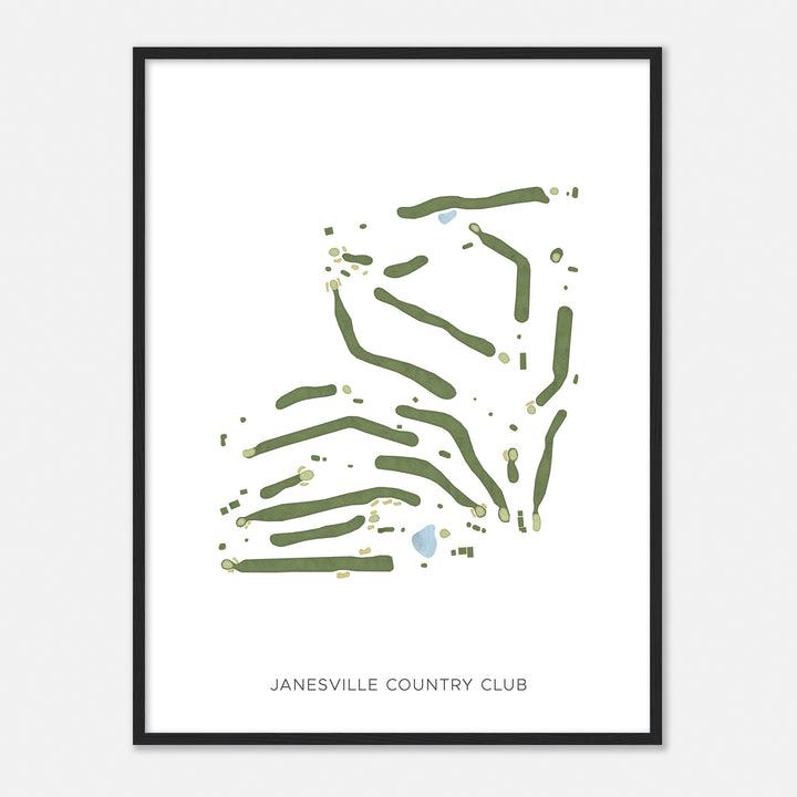 Print of Janesville Country Club Modern Map
