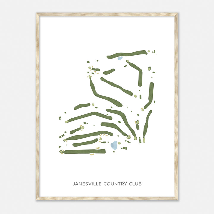 Print of Janesville Country Club Modern Map
