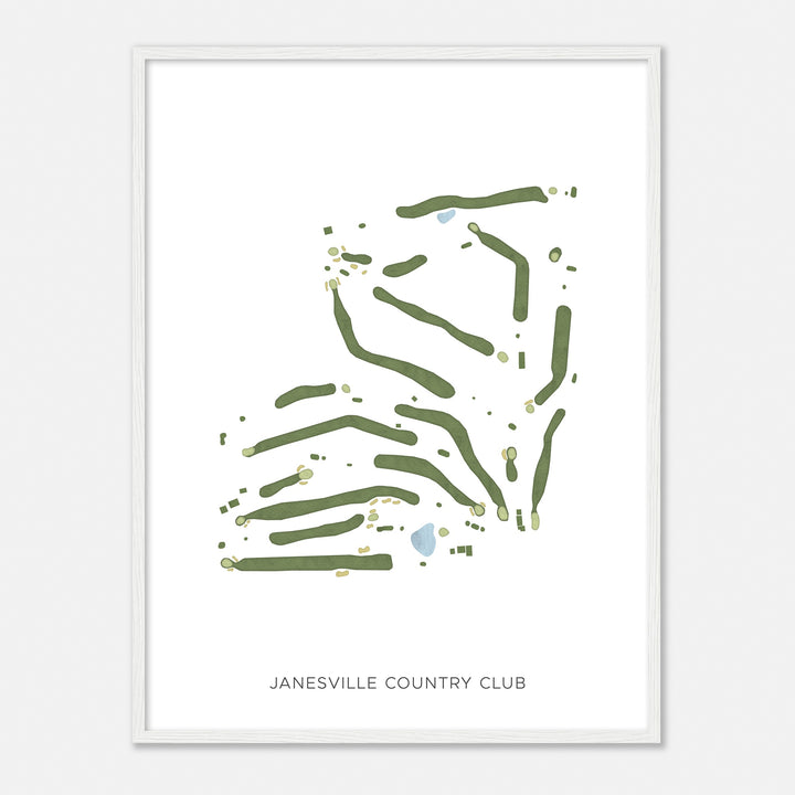 Print of Janesville Country Club Modern Map