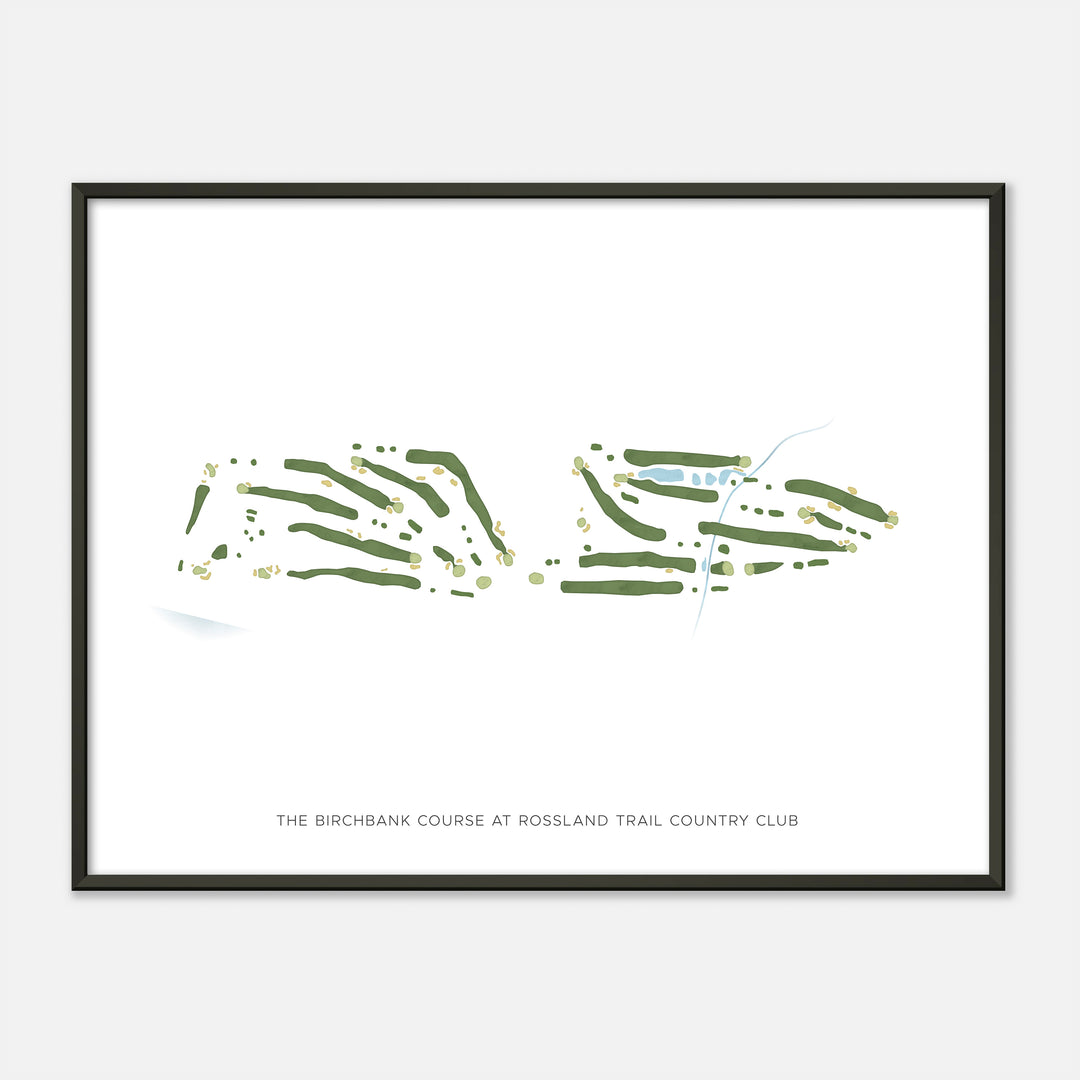 Print of The Birchbank Course At Rossland Trail Country Club Modern Map