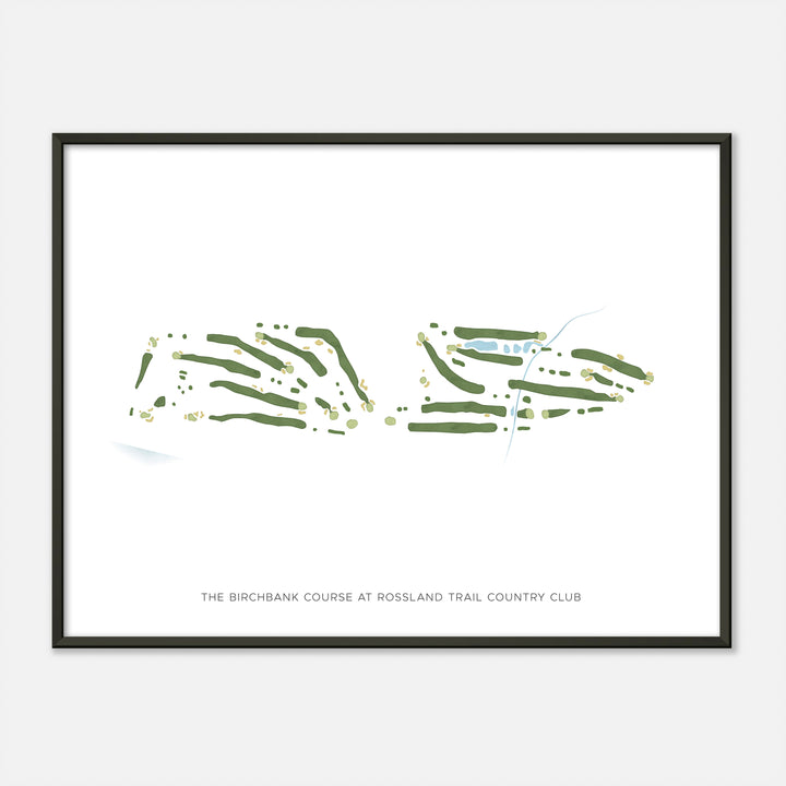Print of The Birchbank Course At Rossland Trail Country Club Modern Map