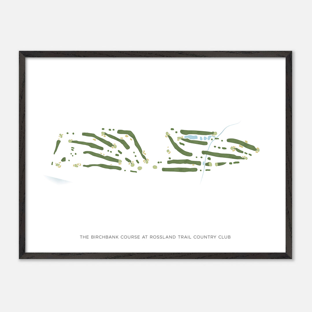 Print of The Birchbank Course At Rossland Trail Country Club Modern Map