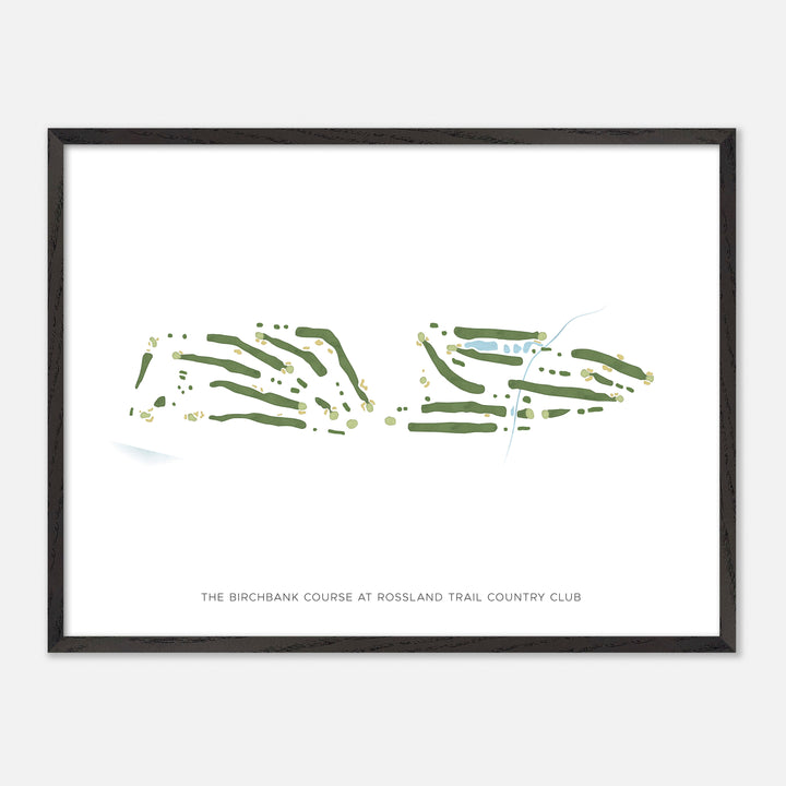 Print of The Birchbank Course At Rossland Trail Country Club Modern Map
