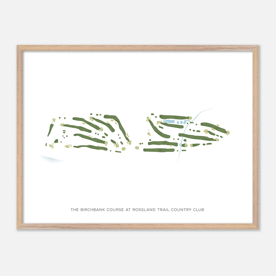 Print of The Birchbank Course At Rossland Trail Country Club Modern Map
