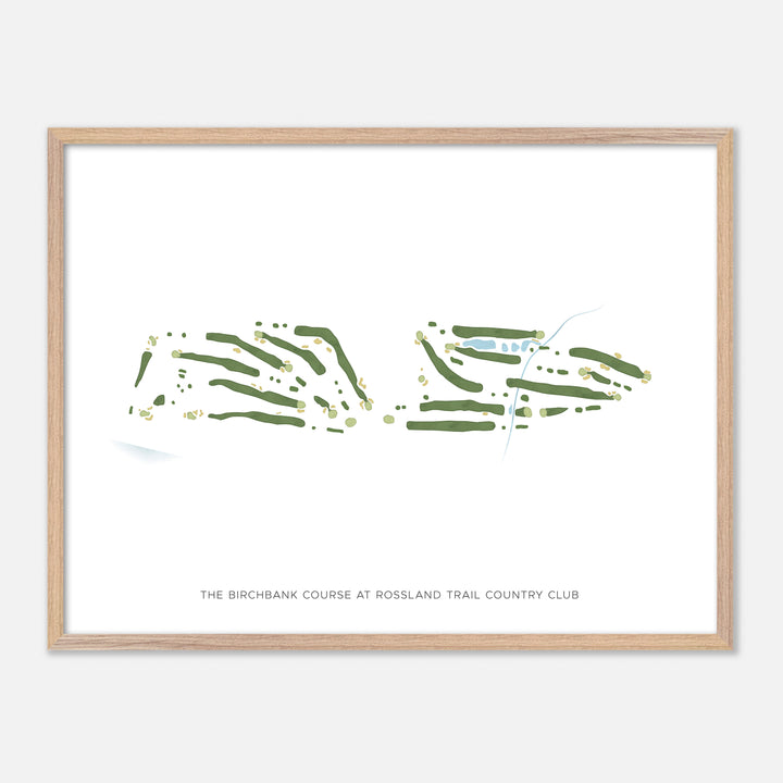 Print of The Birchbank Course At Rossland Trail Country Club Modern Map