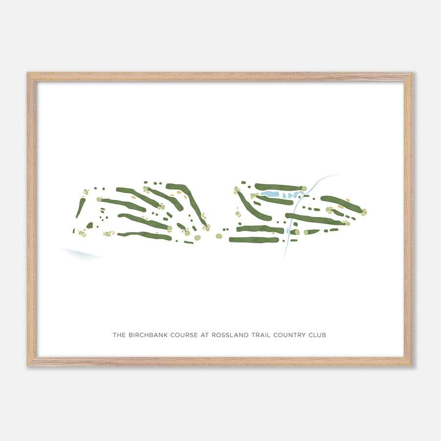 Print of The Birchbank Course At Rossland Trail Country Club Modern Map