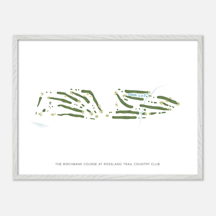 Print of The Birchbank Course At Rossland Trail Country Club Modern Map
