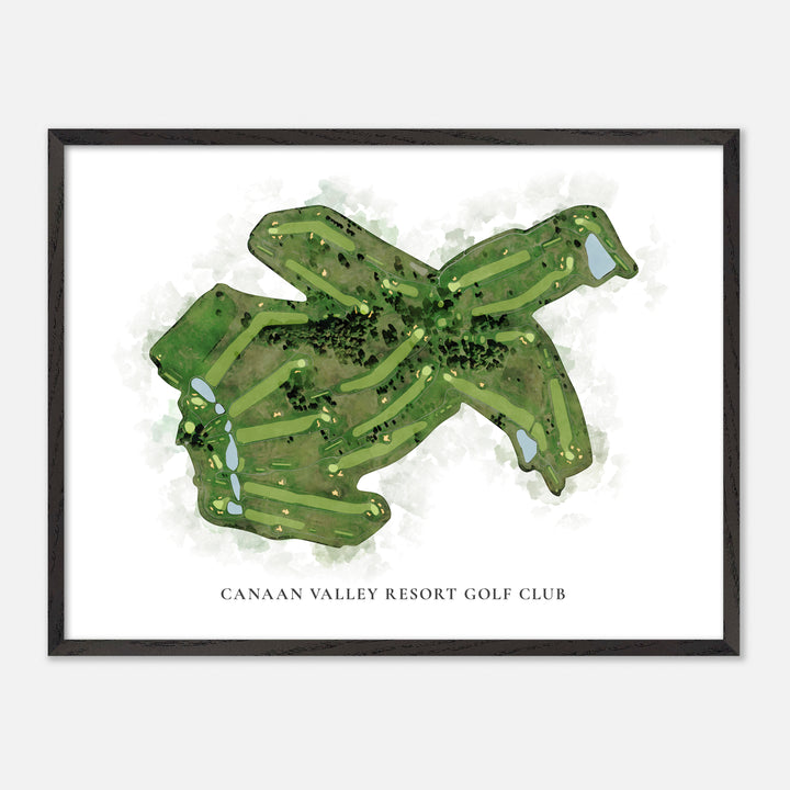 Print of Canaan Valley Resort Golf Club Classic Map