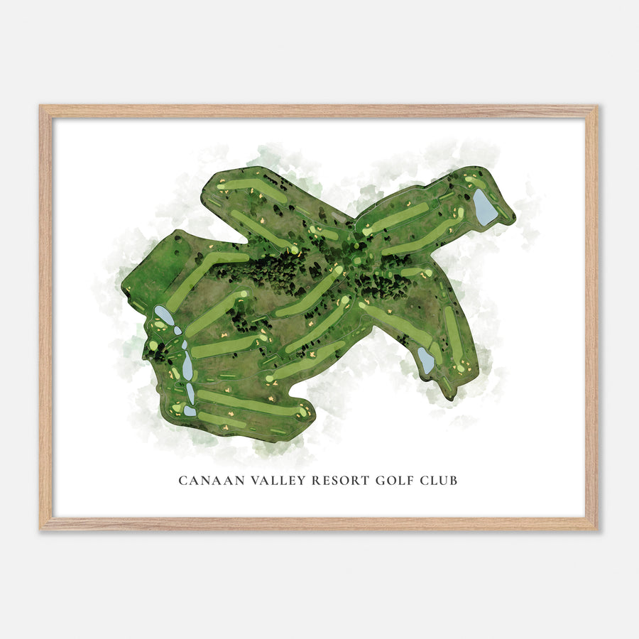 Print of Canaan Valley Resort Golf Club Classic Map