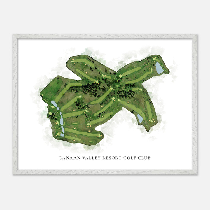 Print of Canaan Valley Resort Golf Club Classic Map