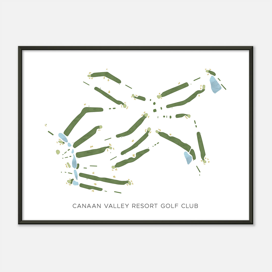 Print of Canaan Valley Resort Golf Club Modern Map