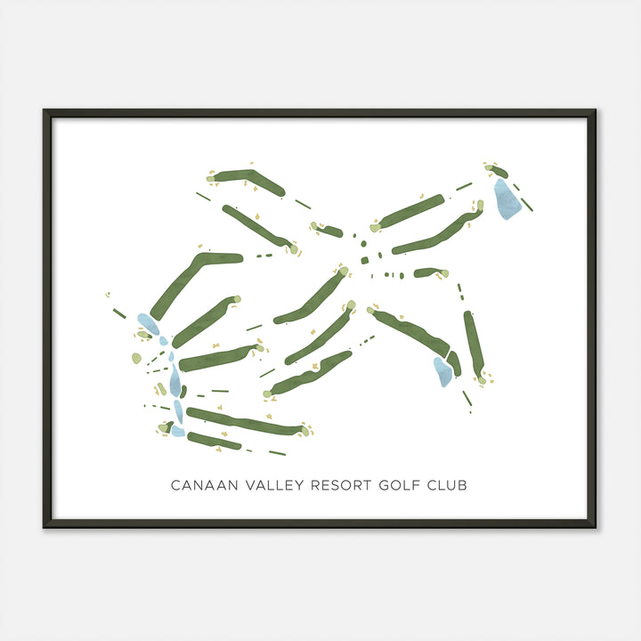 Print of Canaan Valley Resort Golf Club Modern Map