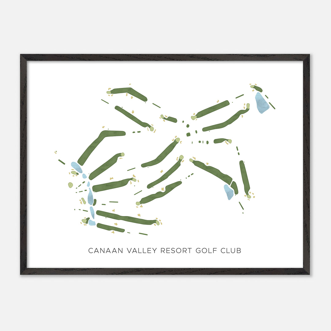 Print of Canaan Valley Resort Golf Club Modern Map