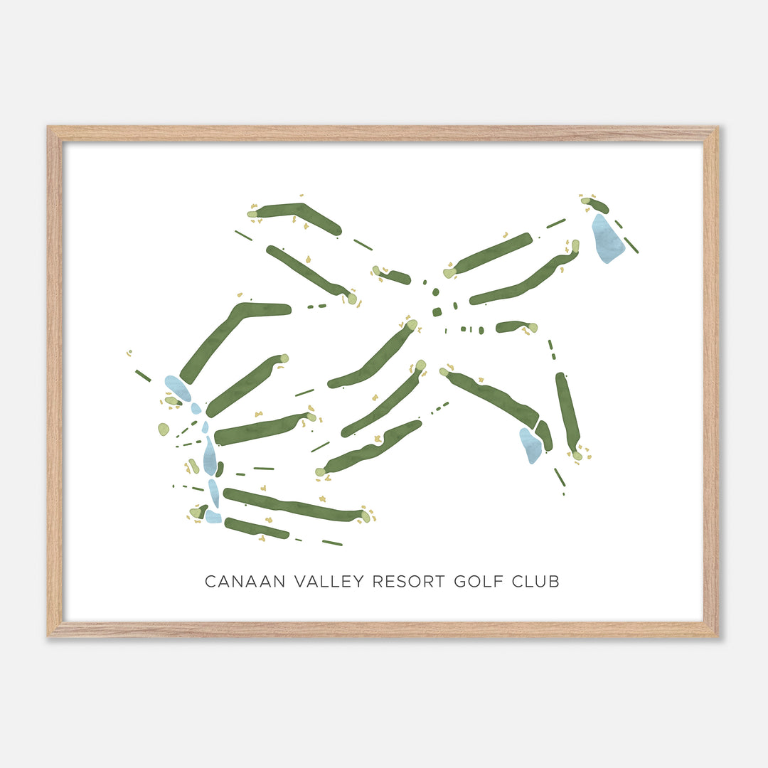 Print of Canaan Valley Resort Golf Club Modern Map